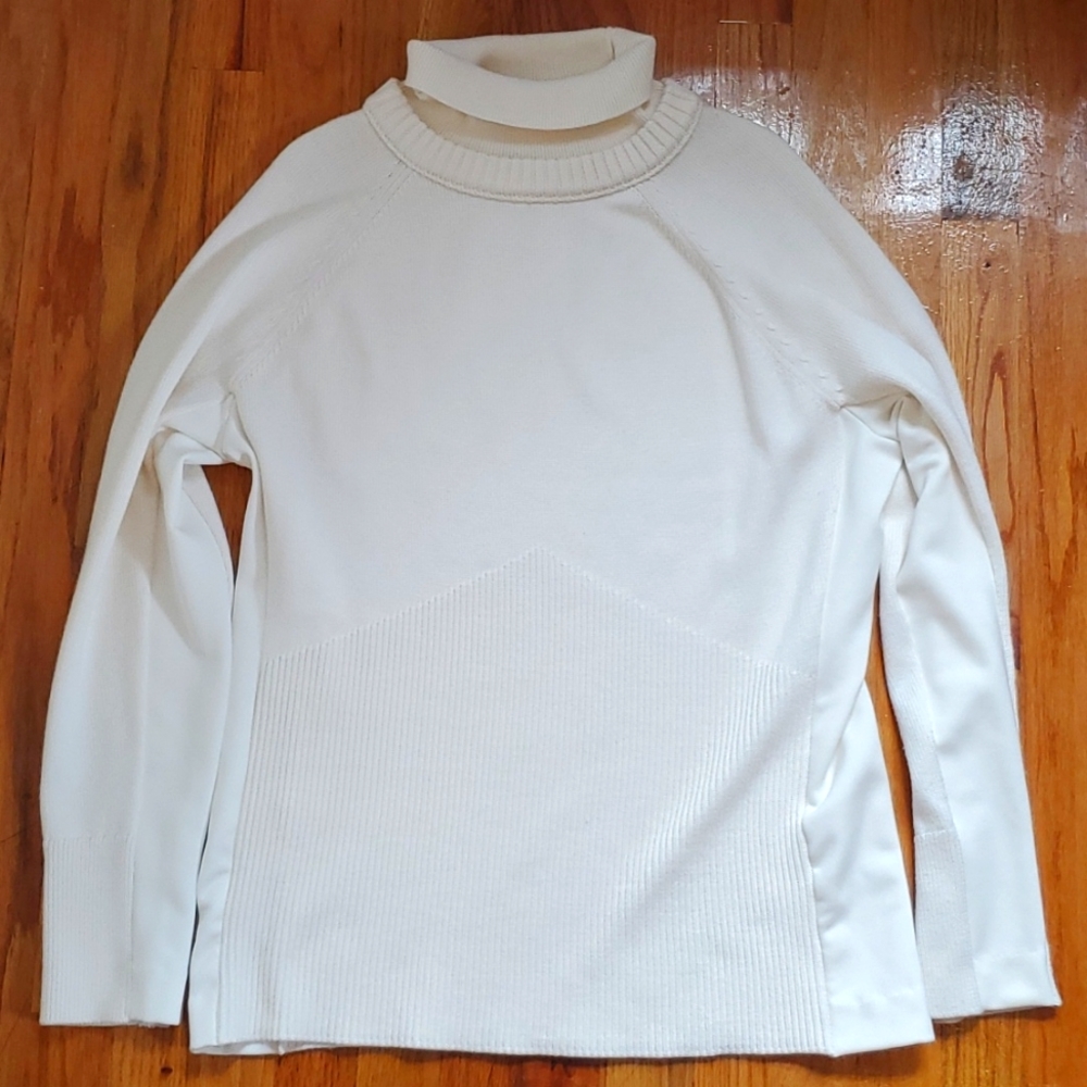 Athleta merino wool cream sweater